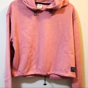 NWOT Pink by Victoria's Secret pink knit pullover, size large, cropped